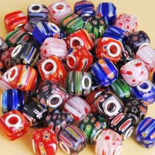 Wholesale 30pcs lampwork glass beads fit bracelet hole4.5mm