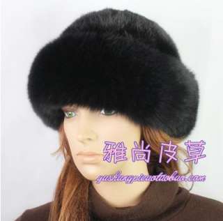new womens real genuine mink fur princess hat cap with fox fur rim 
