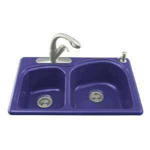  Kohler Woodfield Self Rimming Kitchen Sink  2 Hole Faucet 