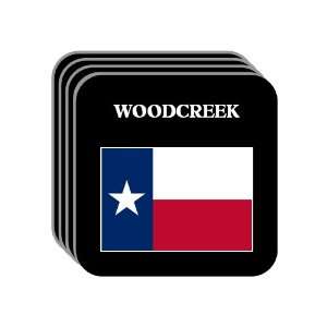 US State Flag   WOODCREEK, Texas (TX) Set of 4 Mini Mousepad Coasters