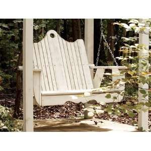   Wood Arm Stackable 69 Inch Wide Patio Swing Natural Pine Finish