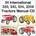 IH International Case 330 340 504 2504 Tractor Service SHOP MANUAL 