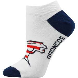   Denver Broncos Ladies White Patriotic Ankle Socks