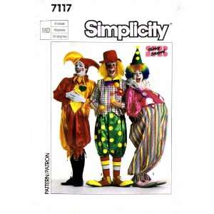  Simplicity 7117 Sewing Pattern Jester Hobo Clown Costumes 
