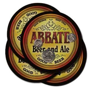  ABBATE Family Name Beer & Ale Coasters 