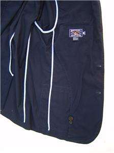 American Living Polo Mens XL Jacket Coat Blazer Flag Crest Navy 2/3 
