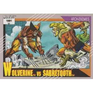 Wolverine vs. Sabretooth #93 (Marvel Universe Series 2 Trading Card 