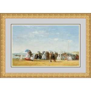   on the Beach by Eugene Boudin   Framed Artwork