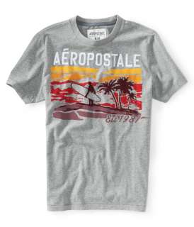 aeropostale mens aero 87 surf sunset graphic t shirt  