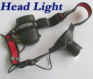 ZOOMABLE CREE LED 500 Lumen Flashlight Head Torch Lamp HeadLight 