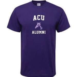  Abilene Christian Wildcats Purple Alumni Arch T Shirt 