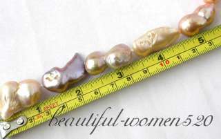 big 16 30mm pink lavender baroque keshi reborn pearl necklace  
