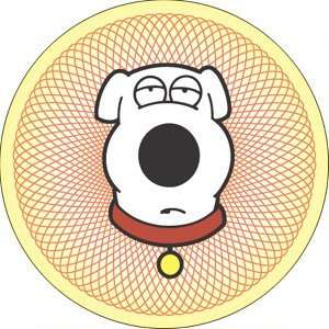  Family Guy Brian Head Button B FG 0009 Toys & Games