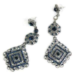   Crystal Rhodium Plated Chandelier Statement Earrings You Accessorize