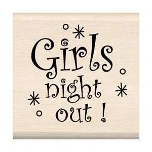    Wood Mounted Rubber Stamp   Girls Night Out Arts, Crafts & Sewing