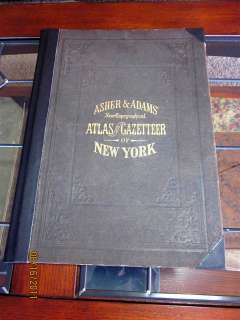 1871 NEW YORK ATLAS STATE & COUNTY,ASHER ADAMS,LARGE UNITED STATE MAP 