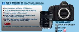 Canon EOS 5D Mark II Body & 28 135mm Lens 16GB USA Kit 847413006737 