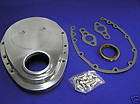 CHEVY POLISHED ALUMINUM TIMING CHAIN COVER KIT SBC 262 283 305 307 327 