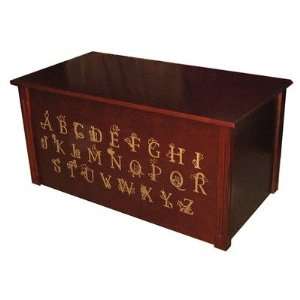  Dream Toy Box Dark Cherry Toy Box in Cherry with Engraved 