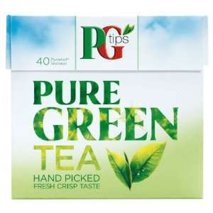 PG Tips Pure Green Tea  40 Pyramid Tea bags  Grocery 