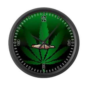  Large Wall Clock Marijuana Joint and Leaf 