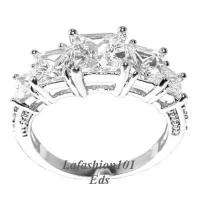 08ct cz princess cut wedding Ring sz 6  