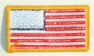   BORDER USA American Flag Embroidered Patch (1.75x3.25) NIB  