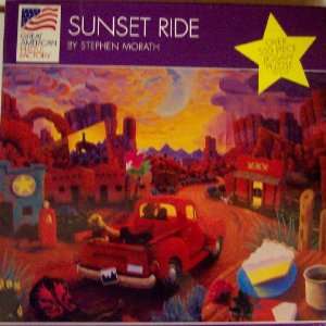  Great American Sunset Ride 500 Piece Jigsaw Puzzle Toys 