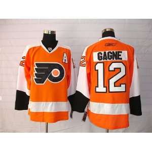  Simon Gagne #12 NHL Philadelphia Flyers Yellow Hockey 