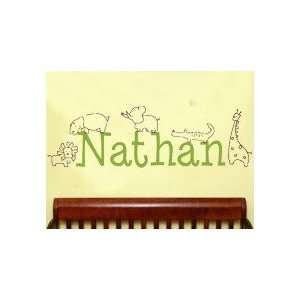  Jungle Animals Personalized Nursery Wall Decal Baby
