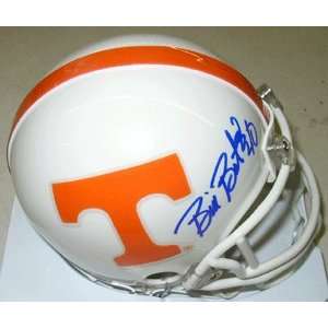  Bill Bates Signed Mini Helmet   Tennessee Volunteers 