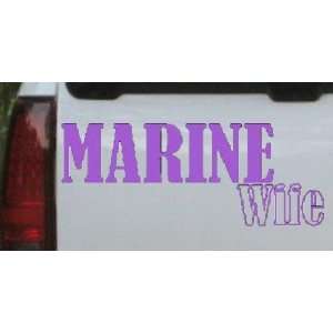 Purple 46in X 17.6in    Marine Wife Military Car Window Wall Laptop 