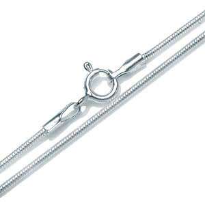 1MM RD Snake Chain Sterling Silver Necklace 14 30 in.  