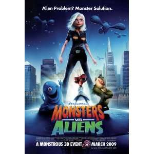 Monsters vs. Aliens (2009) 27 x 40 Movie Poster Style C  