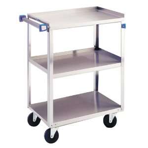   Size 3 Shelf Open Style Bussing Cart, 300lb Capacity   Stainless Steel