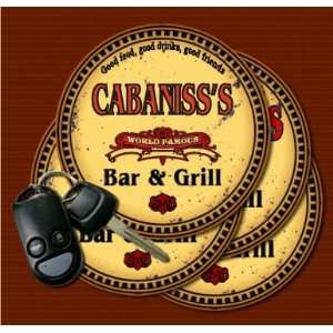  CABANISS Family Name Bar & Grill Coasters Kitchen 