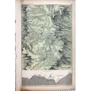  MAP 1873 COLOUR MAP BABYLON RUINS DURA EUPHRATES RIVER 