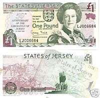 JERSEY 1 Pound Banknote World Money UNC Currency Queen  