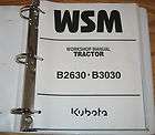 kubota b2630 b3030 tractor oem workshop service repair shop manual