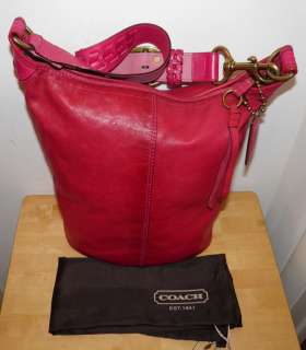 Coach Magenta Leather Lg Bleecker Duffle Handbag 11423 Shoulder Bag 