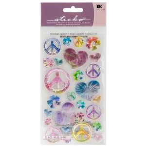    Sticko Plus Stickers   Rainbow Peace Signs 