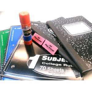  College Rule Notebooks, Composition Books, Pink Erasers 