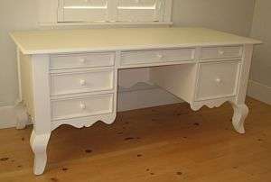   WOOD Cottage Style Queen Ann DESK 30 Country Paints Old World Stains