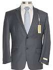 475 Michael Kors 38S Gray Pinstriped Two Button Two Vent Flat Front 