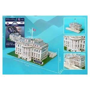 The WHITE HOUSE 64 pc 3D Puzzle Washington DC Brand New  