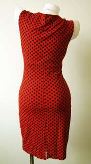 Vintage DOT Rockabilly NEW Dress Red Women M 8/10/12  