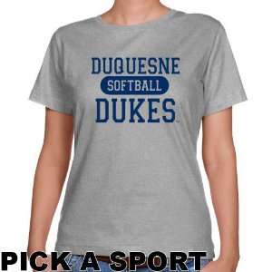   Duquesne Dukes Ladies Ash Custom Sport Classic Fit T shirt   Sports