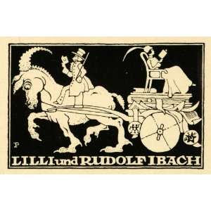  Horse Monster Carriage Chair Women Ibach Art Lilli Rudolf Read Book 