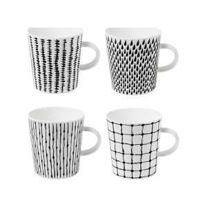   Bono Mugs with Handle (Set of 4) by Catharina Kippel