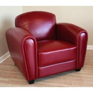  Full Leather Chair in Red Wholesale Interiors   3007 Chair 
